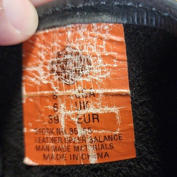 Harley Davidson Womens Black Leather Harness Biker Boots Square Toe 85145 Size 8 - Picture 8 of 9